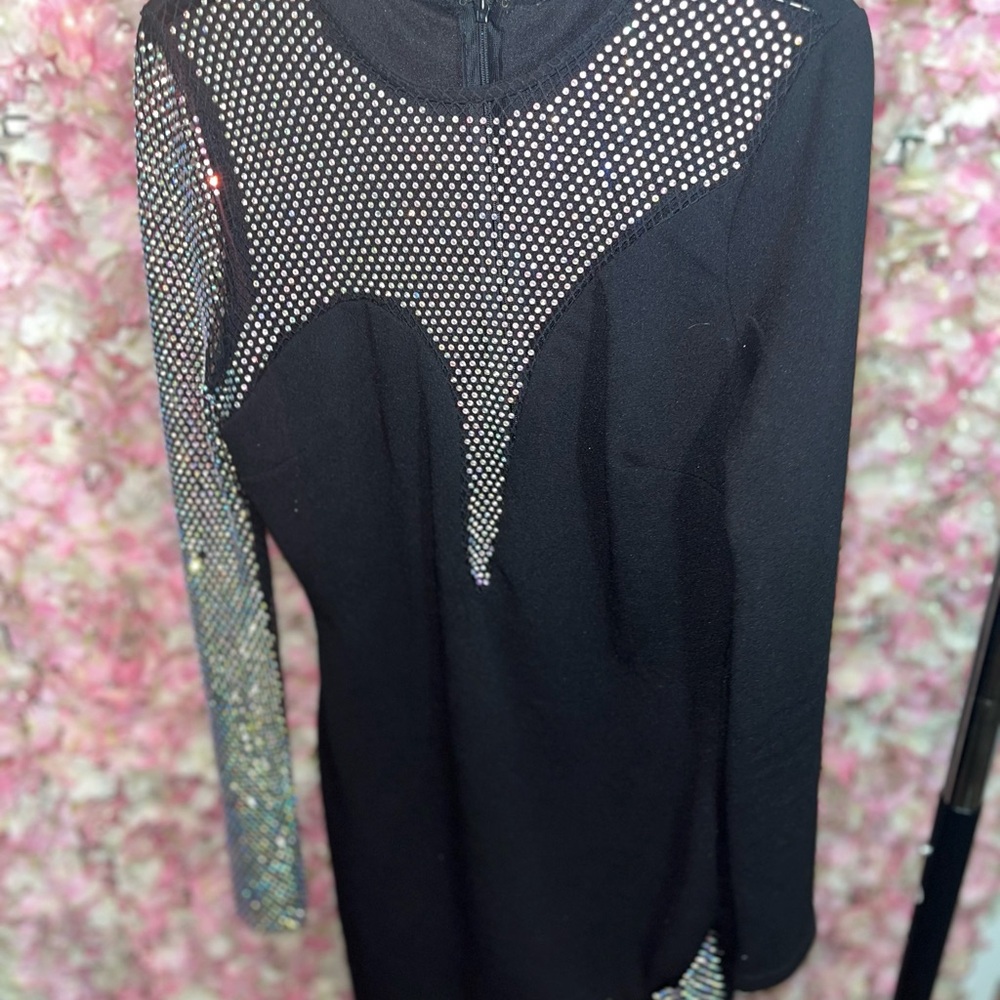 Elegant Black and Silver Women's Dress